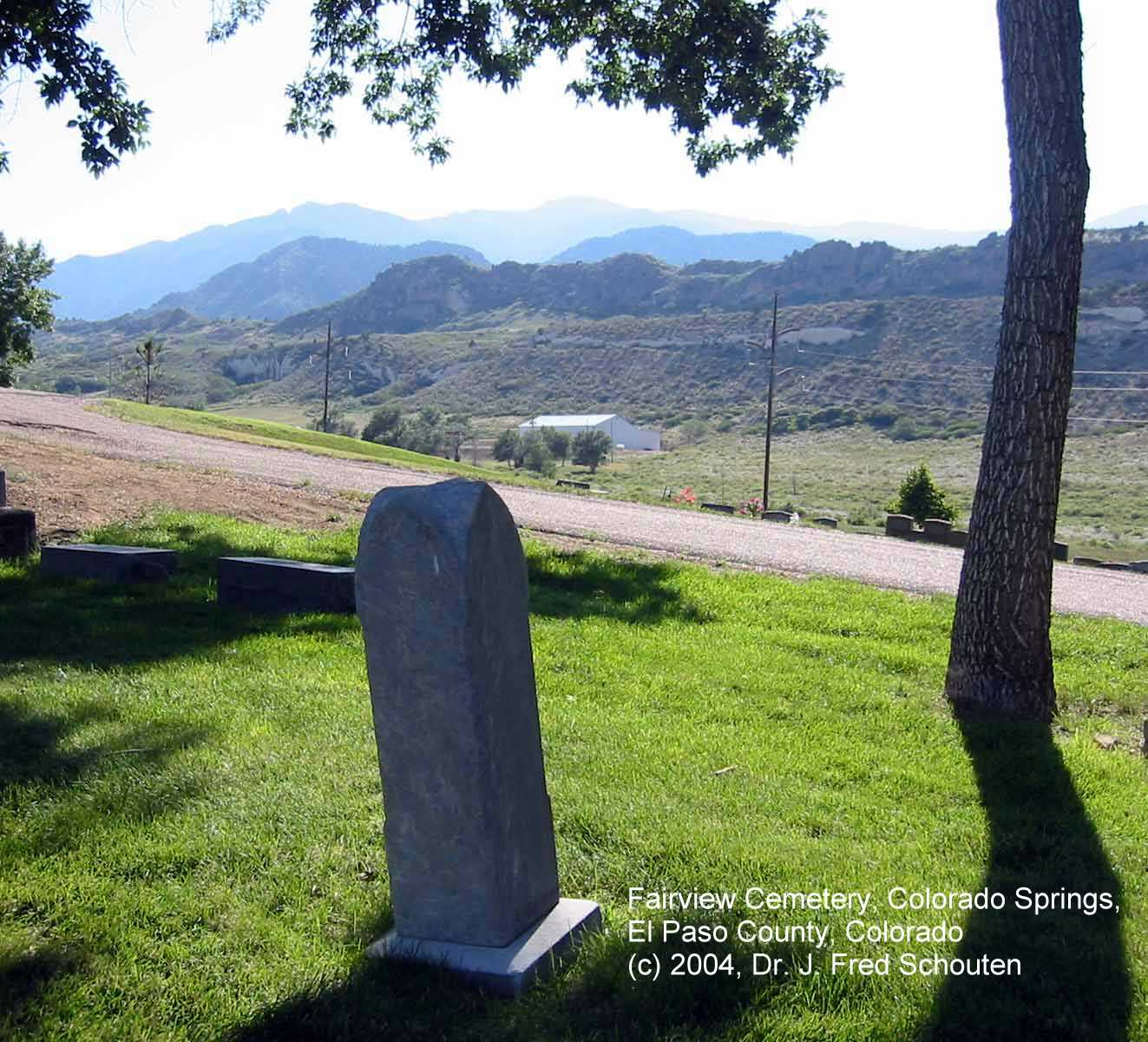 Fairview Cemetery Tombstone Photos, El Paso County, Colorado