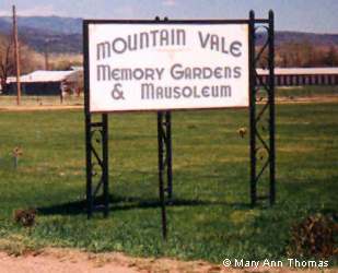 Mountain Vale Back Entrance