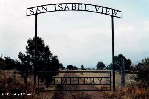 The Iron gate leading into the San Isabel View Cemetery, Hillside, CO.