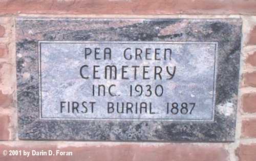 Sign at entrance, Pea Green Cemetery, Montrose County, CO