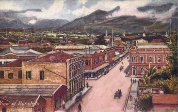 Postcard of a Vintage
                    View of Honolulu