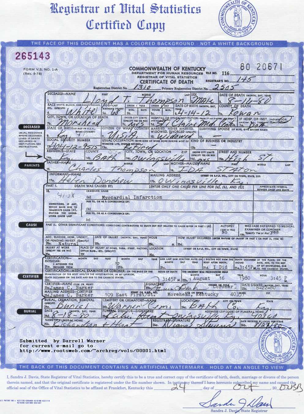 Birth Certificate Frankfort Kentucky TUTORE ORG Master Of Documents