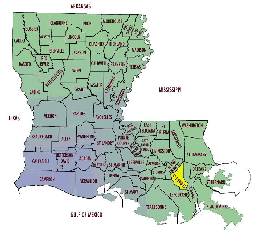 St Charles Louisiana Map St. Charles Parish Archives