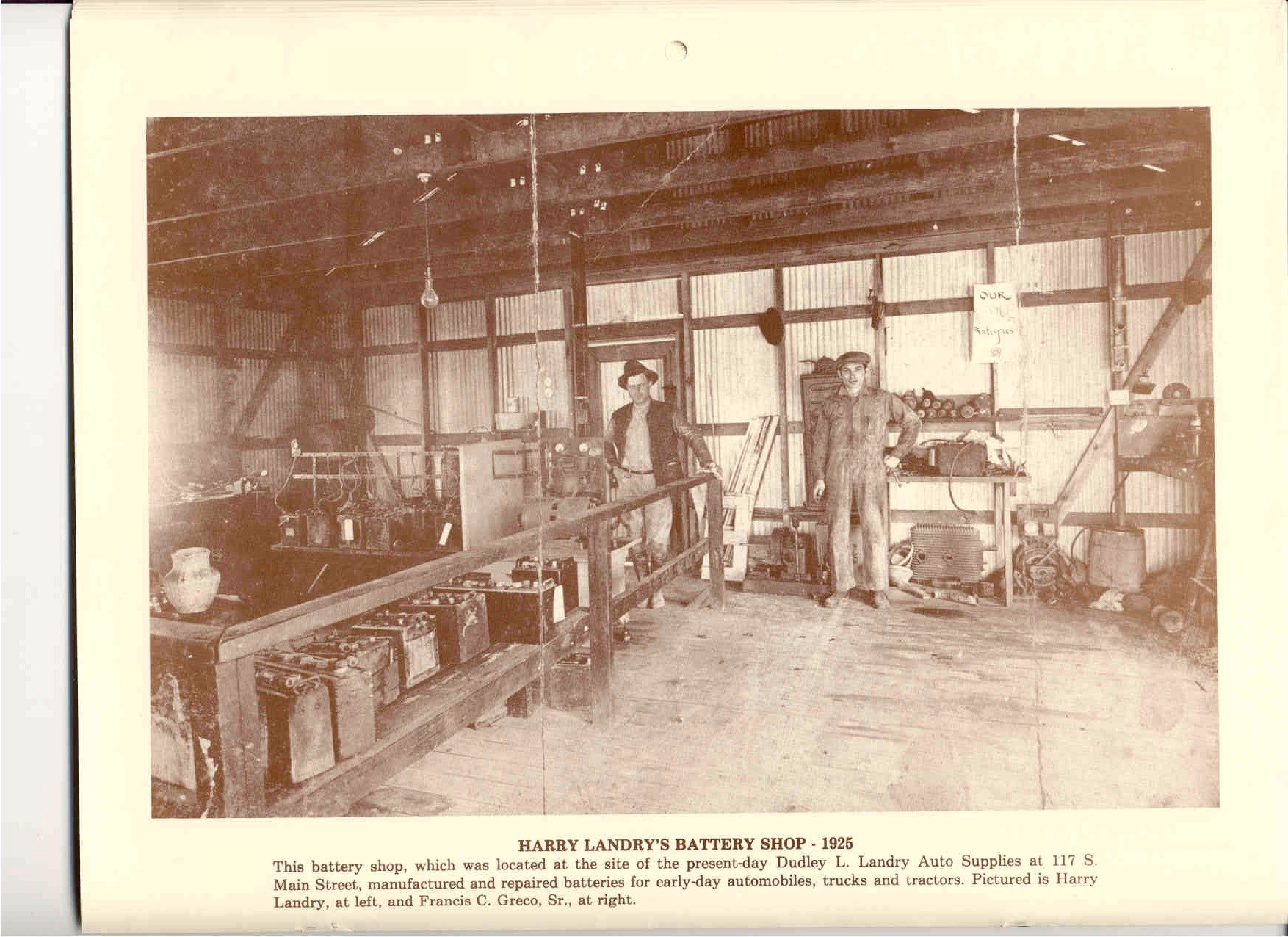 CLICK FOR LARGER PHOTO;  Landry's Battery Shop