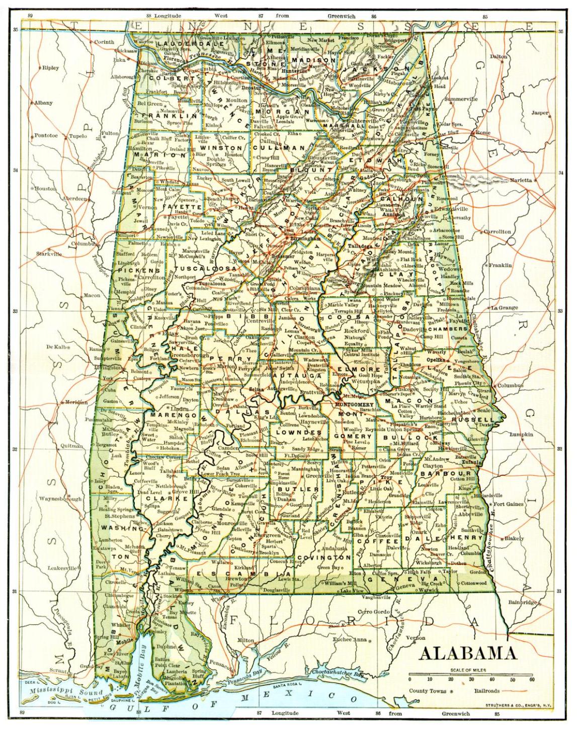 detailed map of alabama