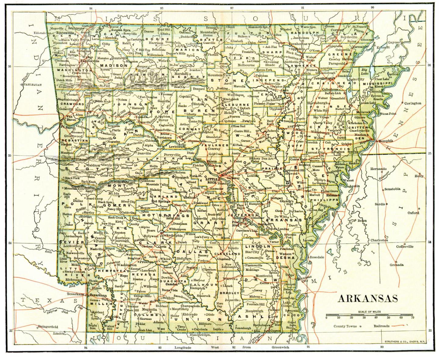 lawrence county arkansas range township map