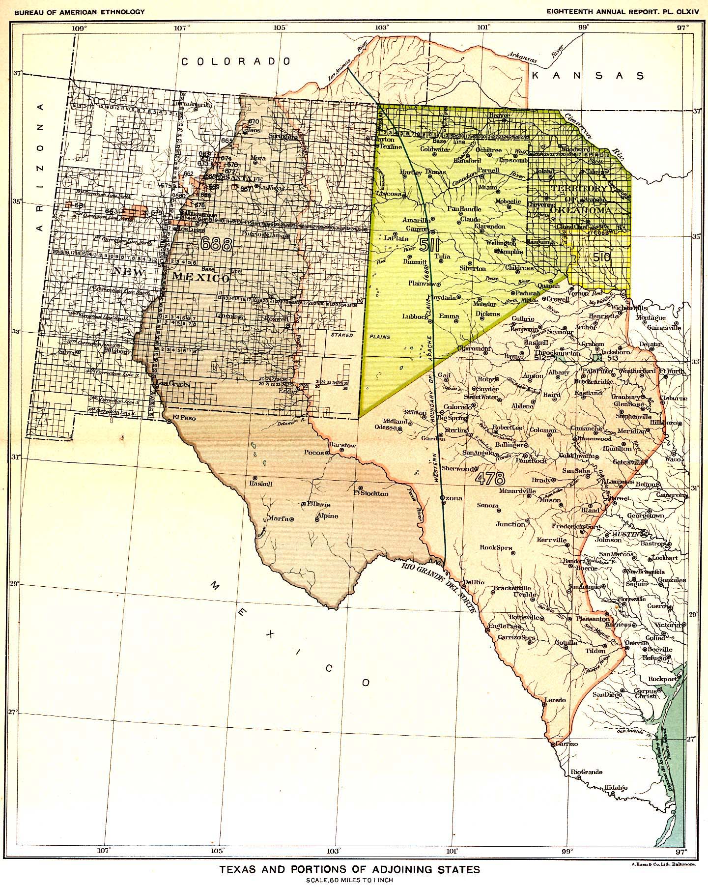 comanche territory map