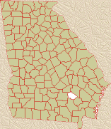 Location of Bacon County