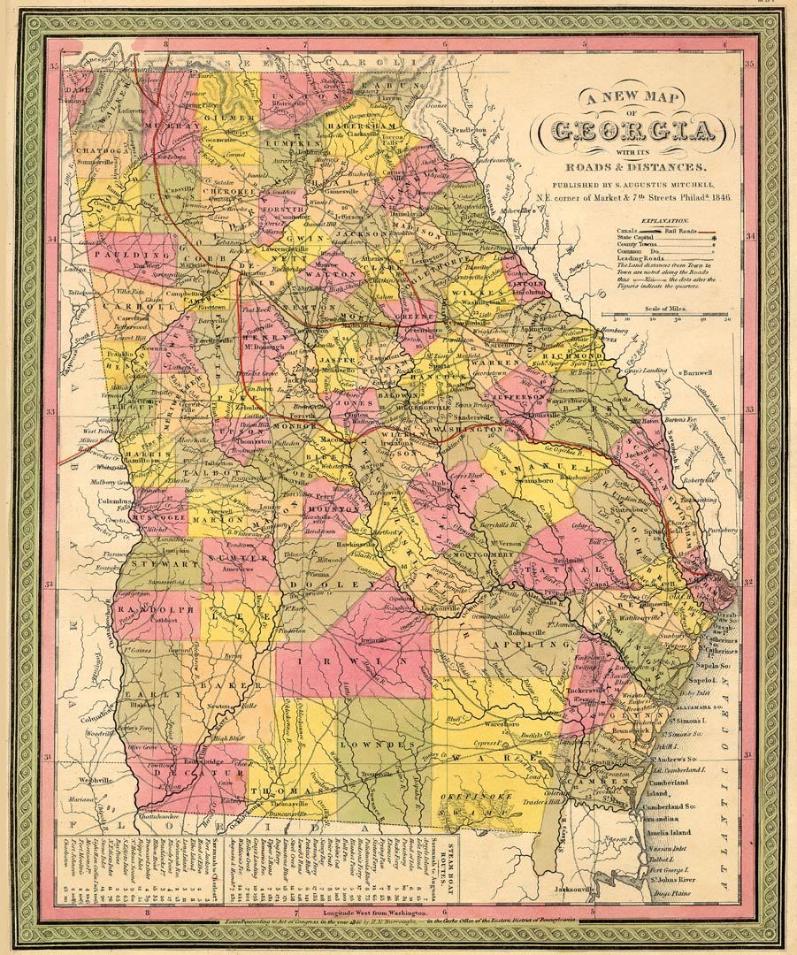 The Usgenweb Archives Digital Map Library Georgia Maps Index