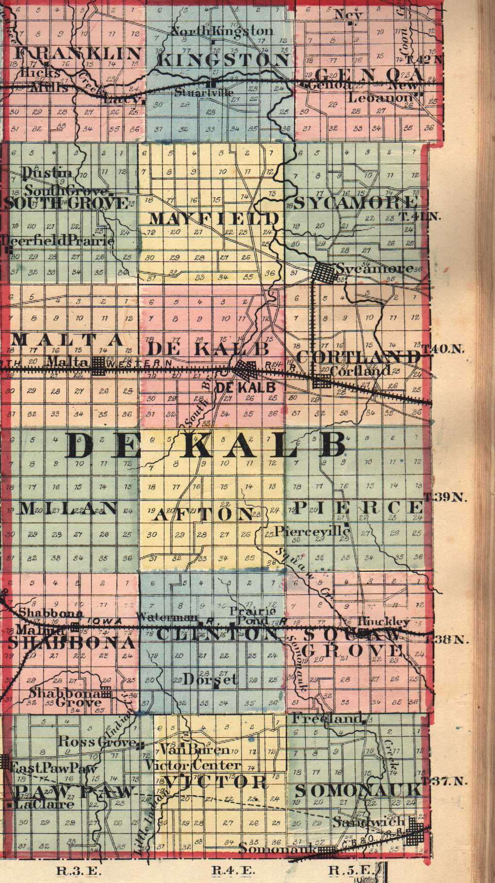 De Kalb County Illinois Maps And Gazetteers 7098