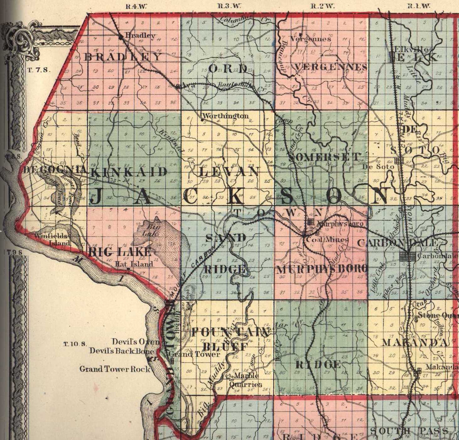 Jackson County Illinois Map