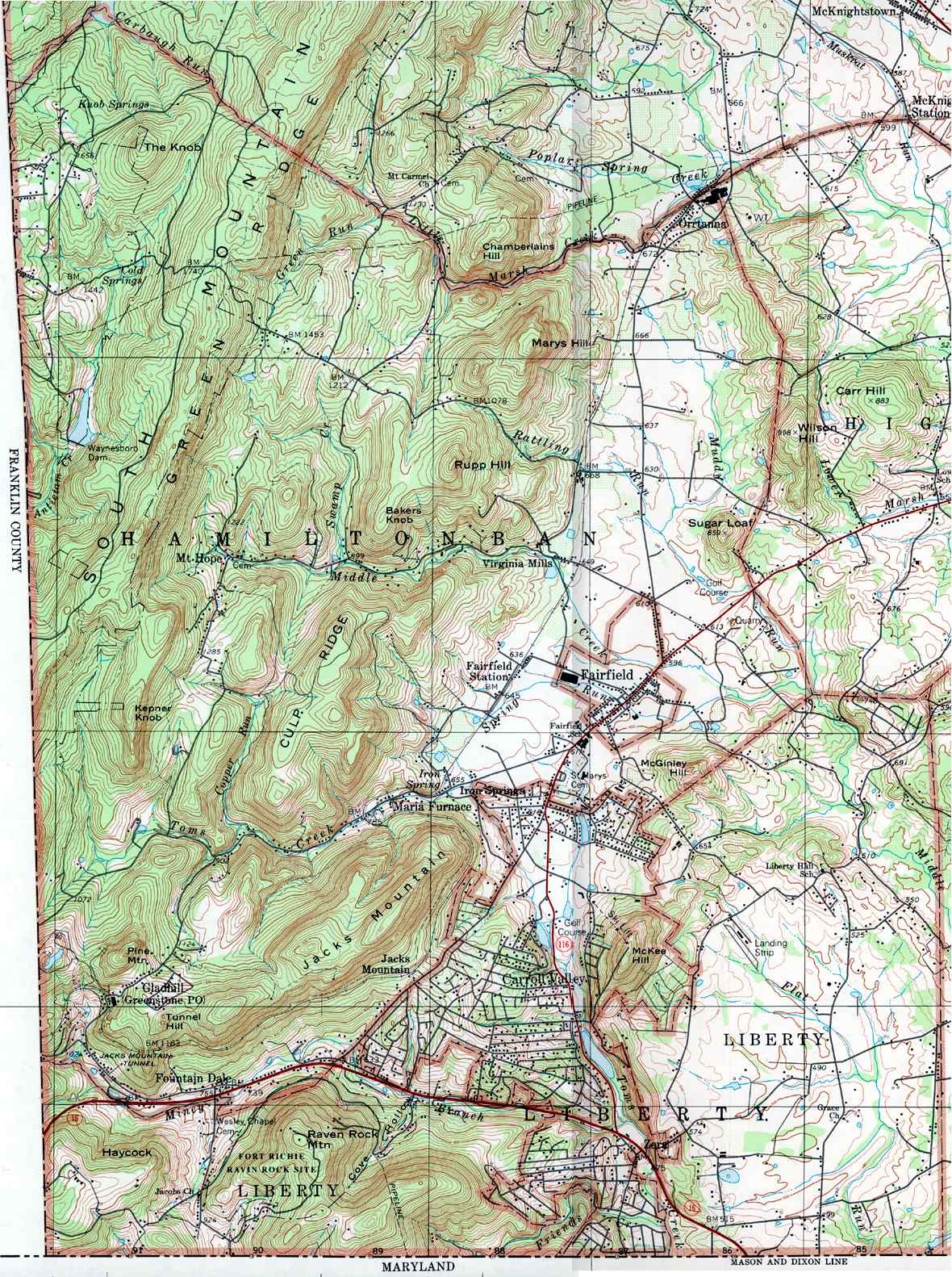 Adams County Pennsylvania Township Maps