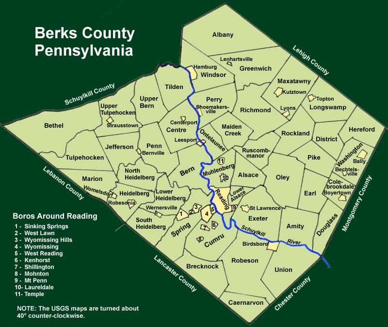 union county pa township map