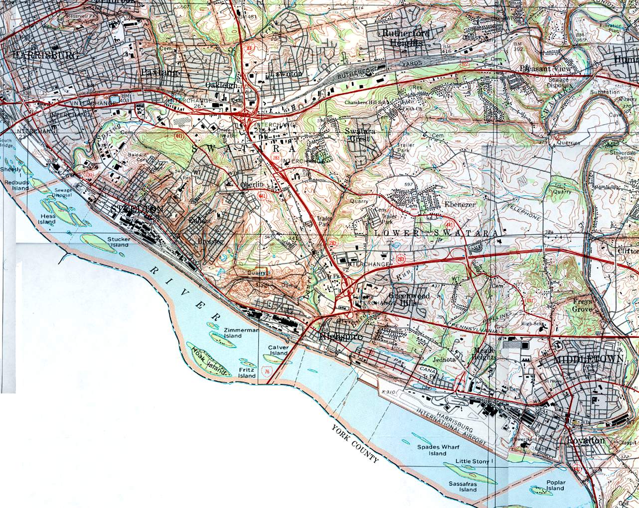 Swatara Twp Pa Map Dauphin County Pennsylvania Township Maps