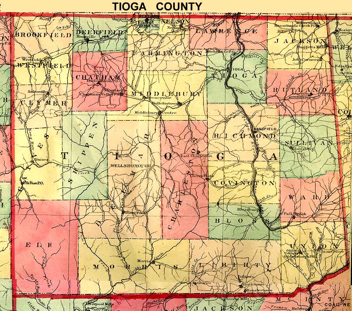 Tioga County, Pennsylvania Maps and Gazetteers