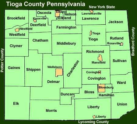 Tioga County Townships