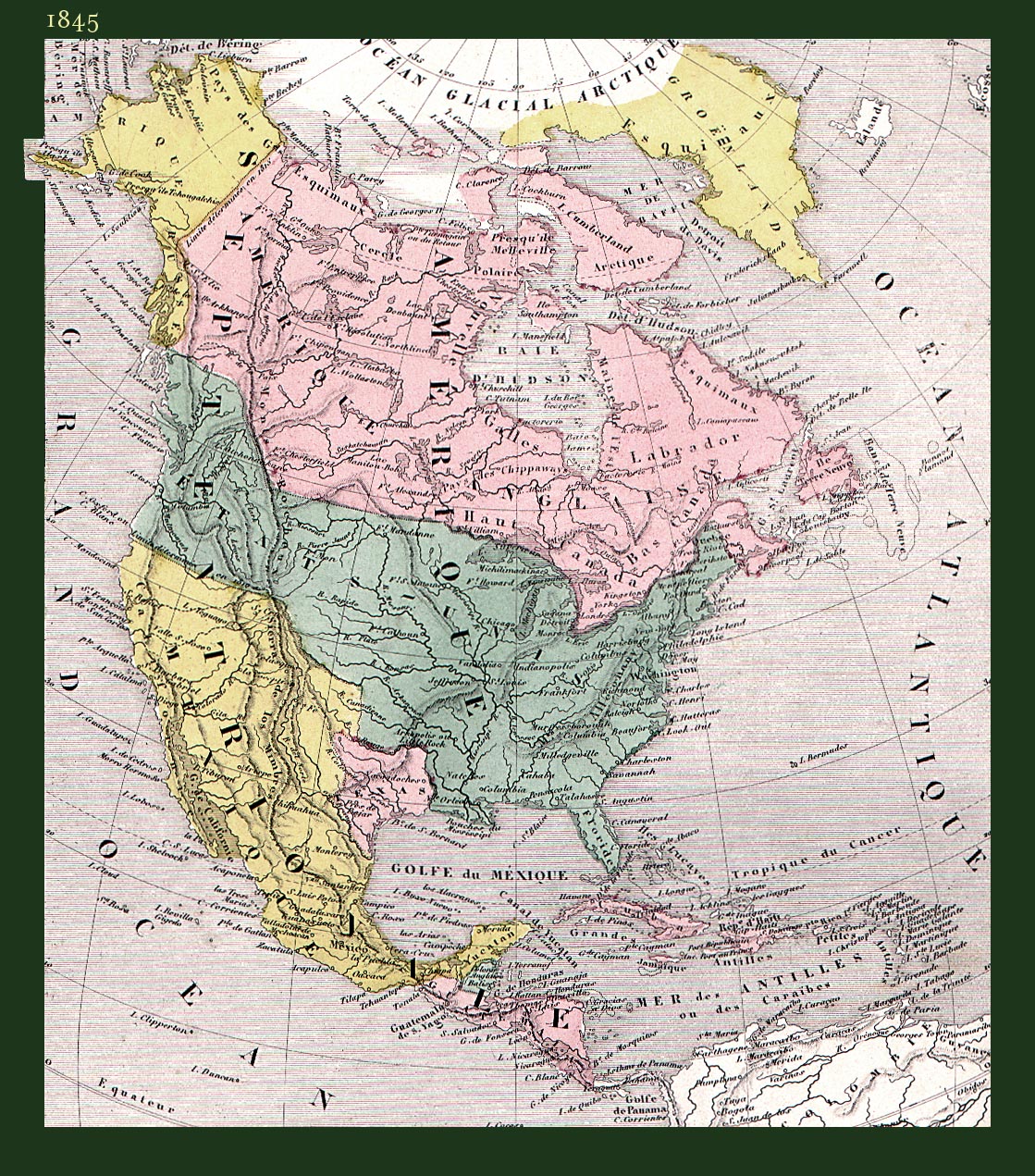 Us Map 1845