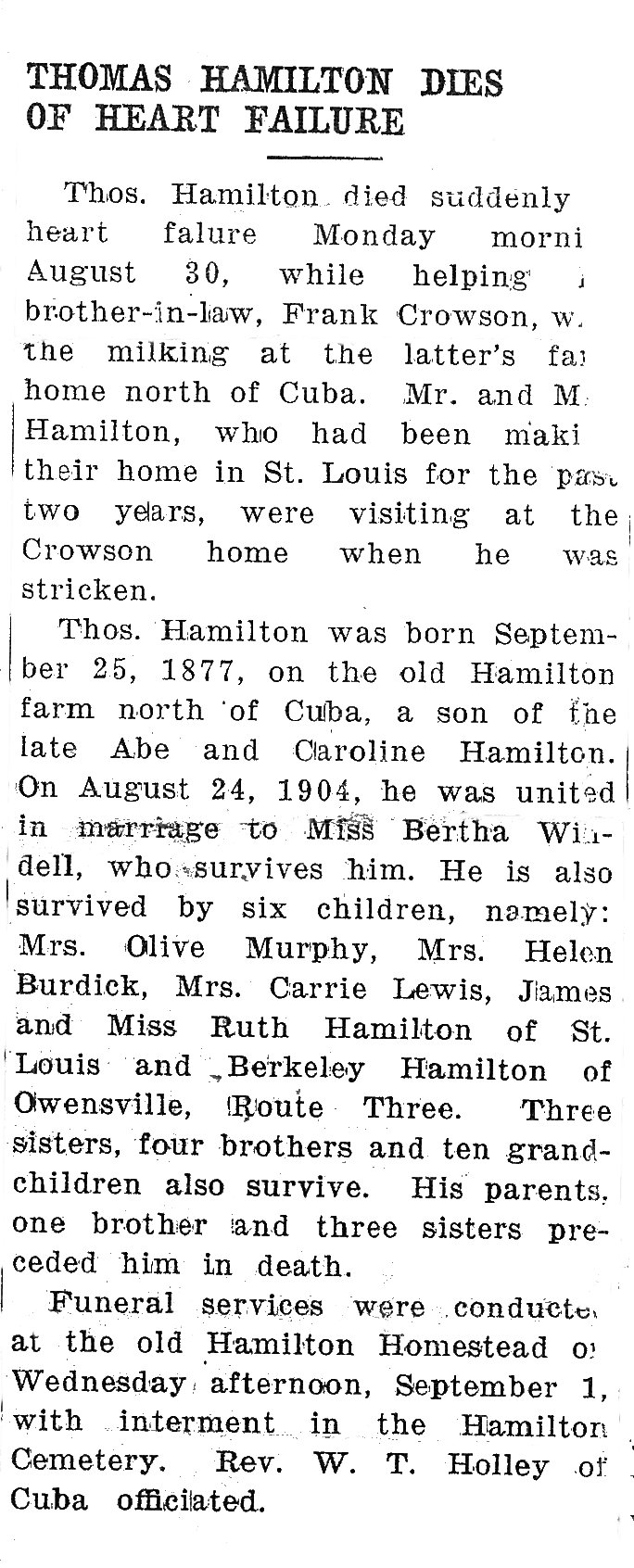hamilton journal news obituaries