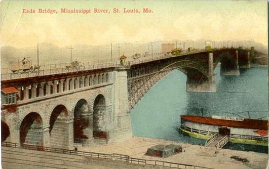 Vintage Postcard, Grand Avenue Bridge, St. Louis, Missouri…