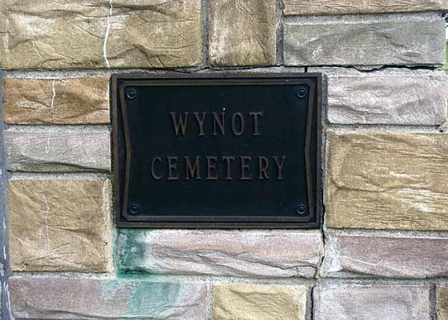 Wynot Cemetery - Entrance Sign