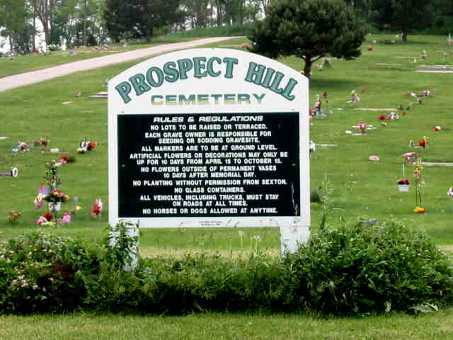 Prospect Hill Cemetery - Sign