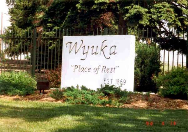 Wyuka Cemetery Sign