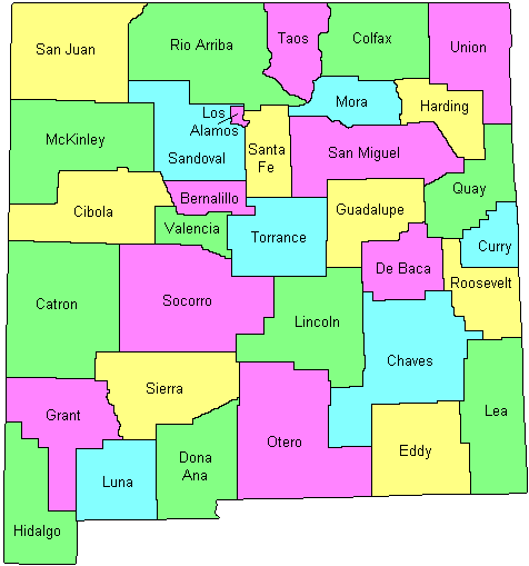 Clickable map of NM